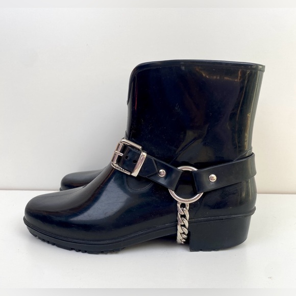 Marc Jacobs Rubber Motorcycle Rain boots Black - Picture 1 of 9